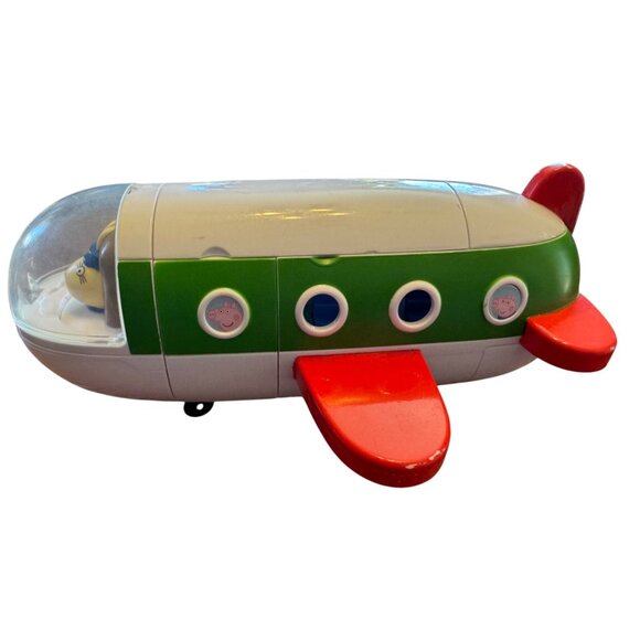 Lot of 3 Figures with Peppa Pig's Adventures Airplane Vehicle Toy Rolling Wheels - Picture 6 of 8